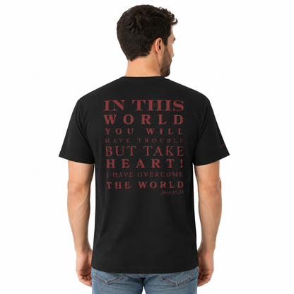 Red Letter Collection- John 16:33 Men's T-Shirt