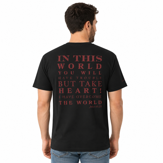 Red Letter Collection- John 16:33 Men's T-Shirt
