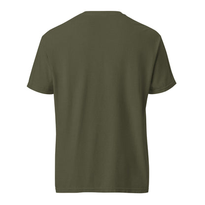 Back view of the sage green Ephesians 5:14 men’s Christian T-shirt.