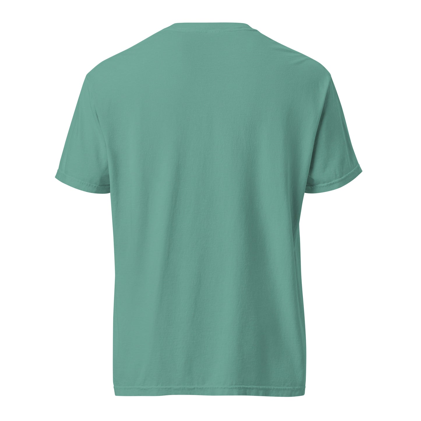 Back view of the seafoam garment-dyed women’s Christian T-shirt