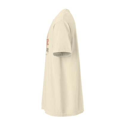 Side view of ivory Hope Has a Name Christian T-shirt showing the relaxed fit and short sleeve