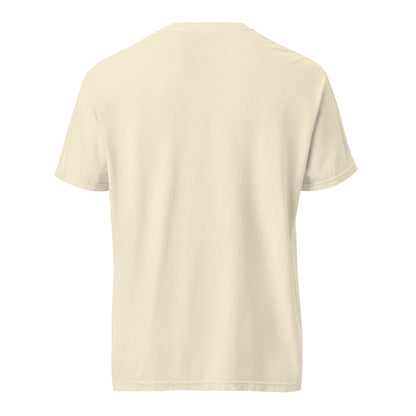 Back view of plain ivory garment-dyed Hope Has a Name Christian T-shirt