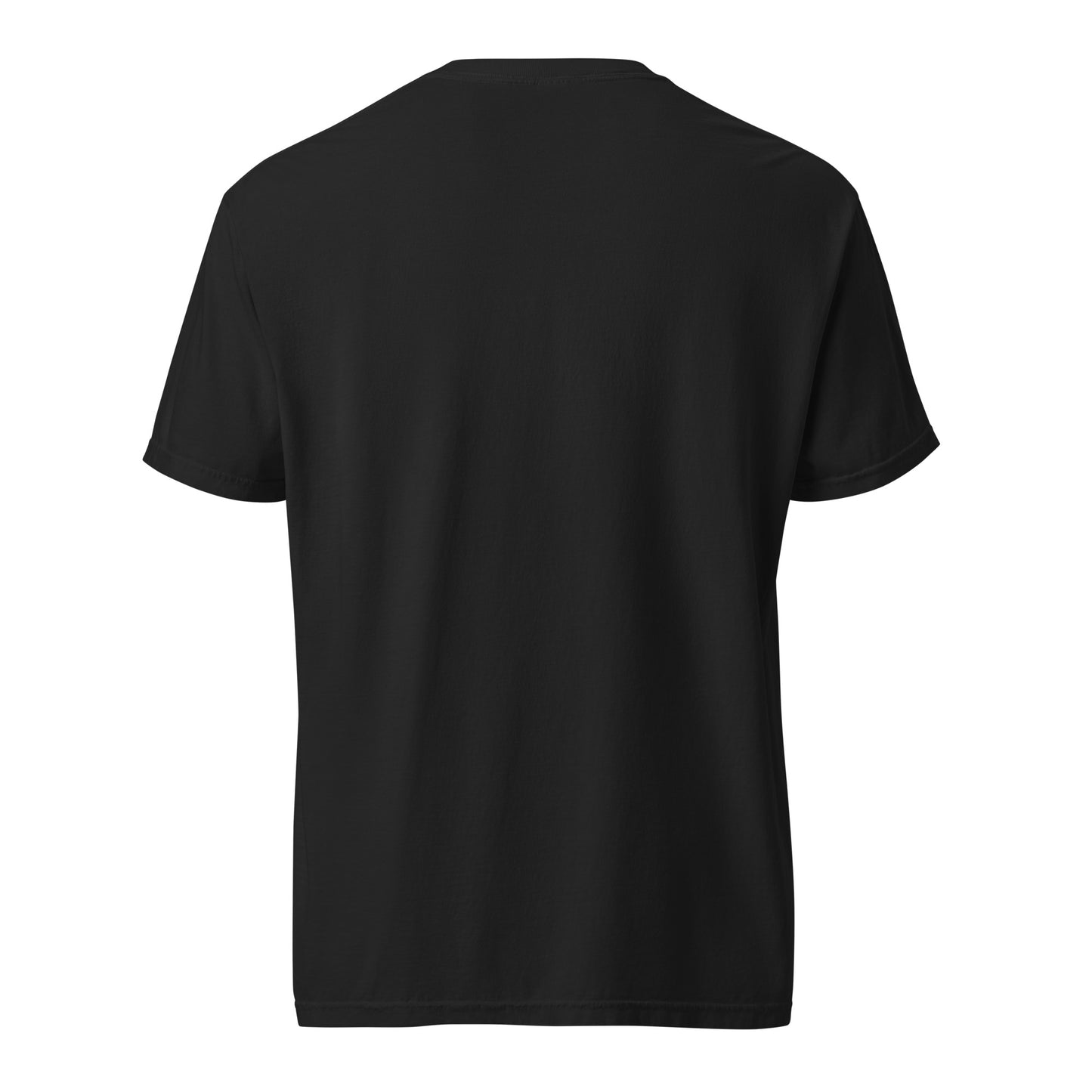 Back view of the black garment-dyed Jesus Changes Everything women’s Christian T-shirt.
