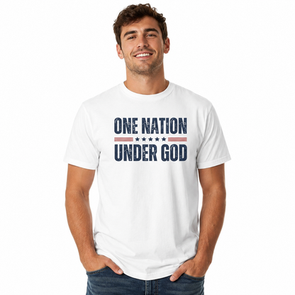 One Nation Under God Men's Patriotic T-Shirt | Christian Americana Graphic Tee